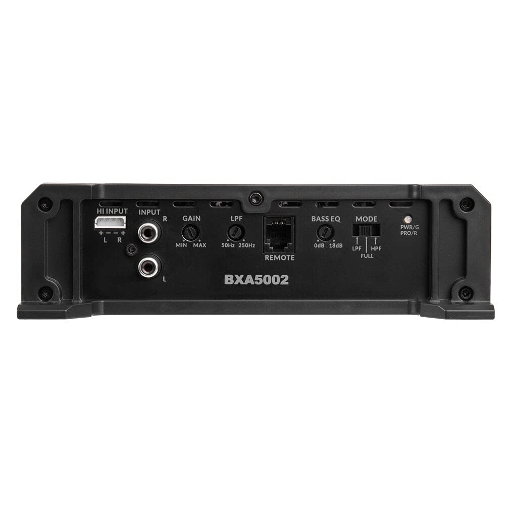 500W Peak 2-Ohm Stable 2-Channel Car Audio Amplifier with Remote Subwoofer Level Control Q291