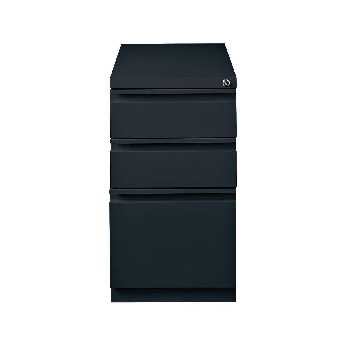 Black 3 Drawer Letter Size Lockable File Cabinet X163