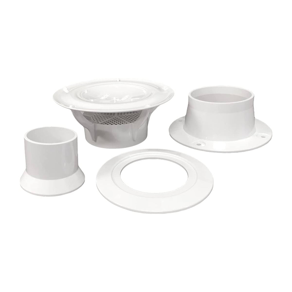 White RV Roof Vent Cap with Bug Screen R1217