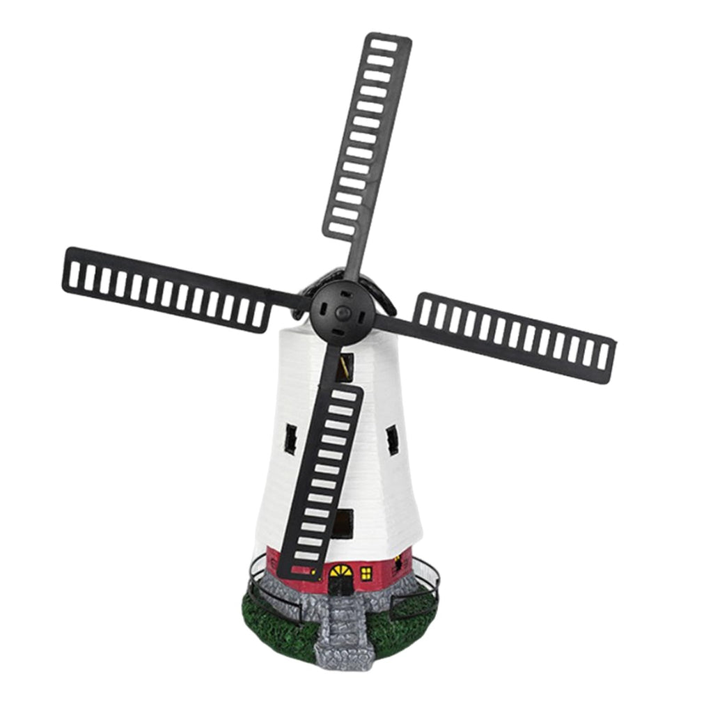 Solar Powered LED Lighthouse Garden Statue T7843