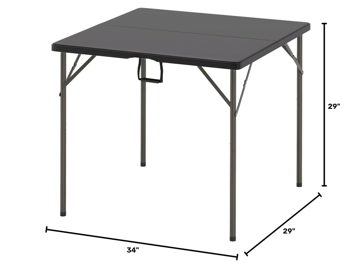 34 Inch Black Folding Card Table S9700
