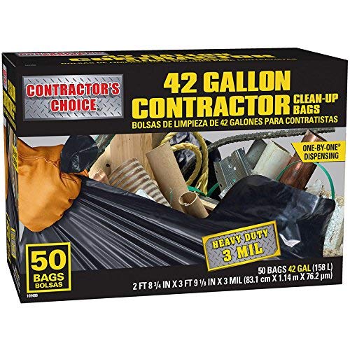 42-Gallon Outdoor Construction Trash Bags Set of 3 T528287