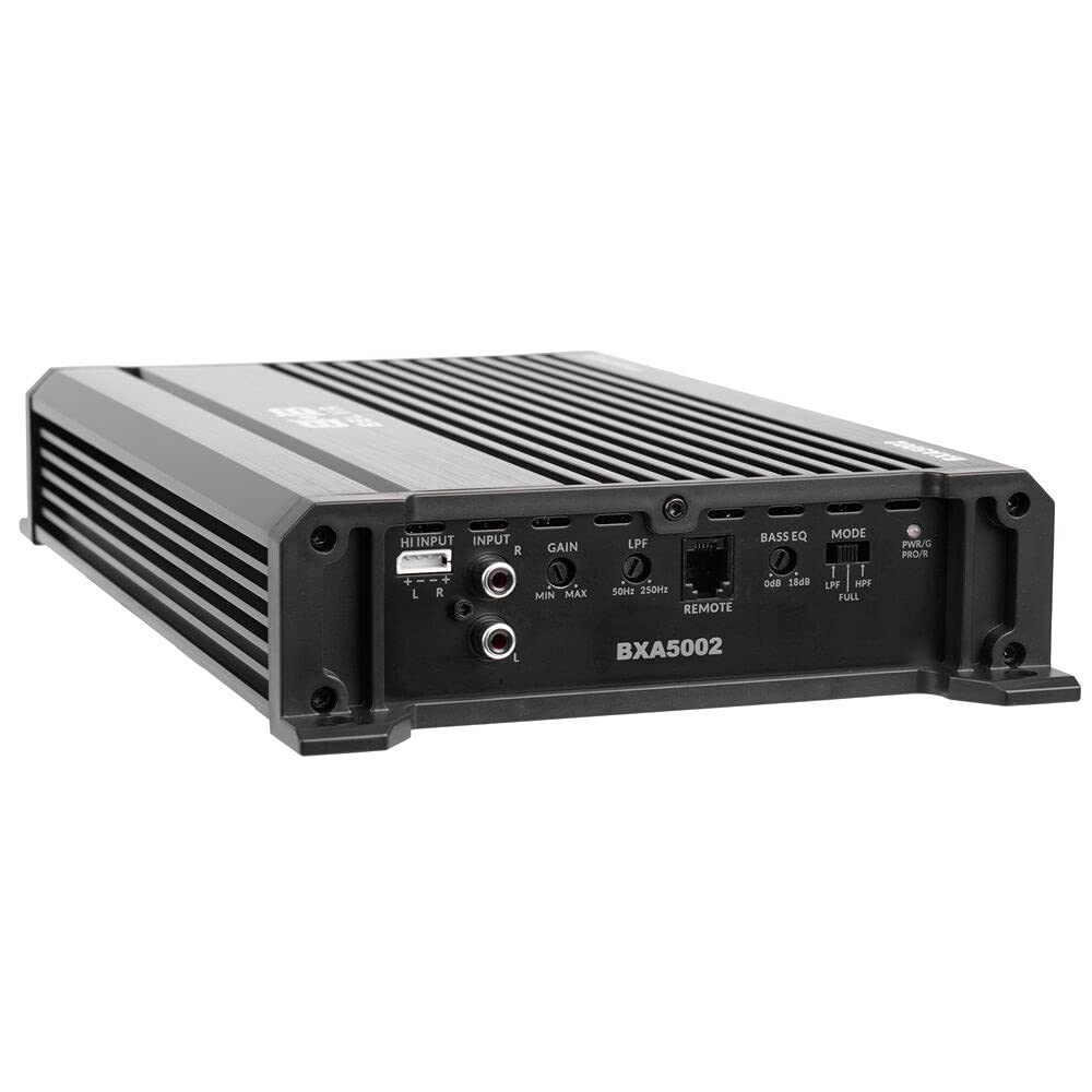 500W Peak 2-Ohm Stable 2-Channel Car Audio Amplifier with Remote Subwoofer Level Control Q291