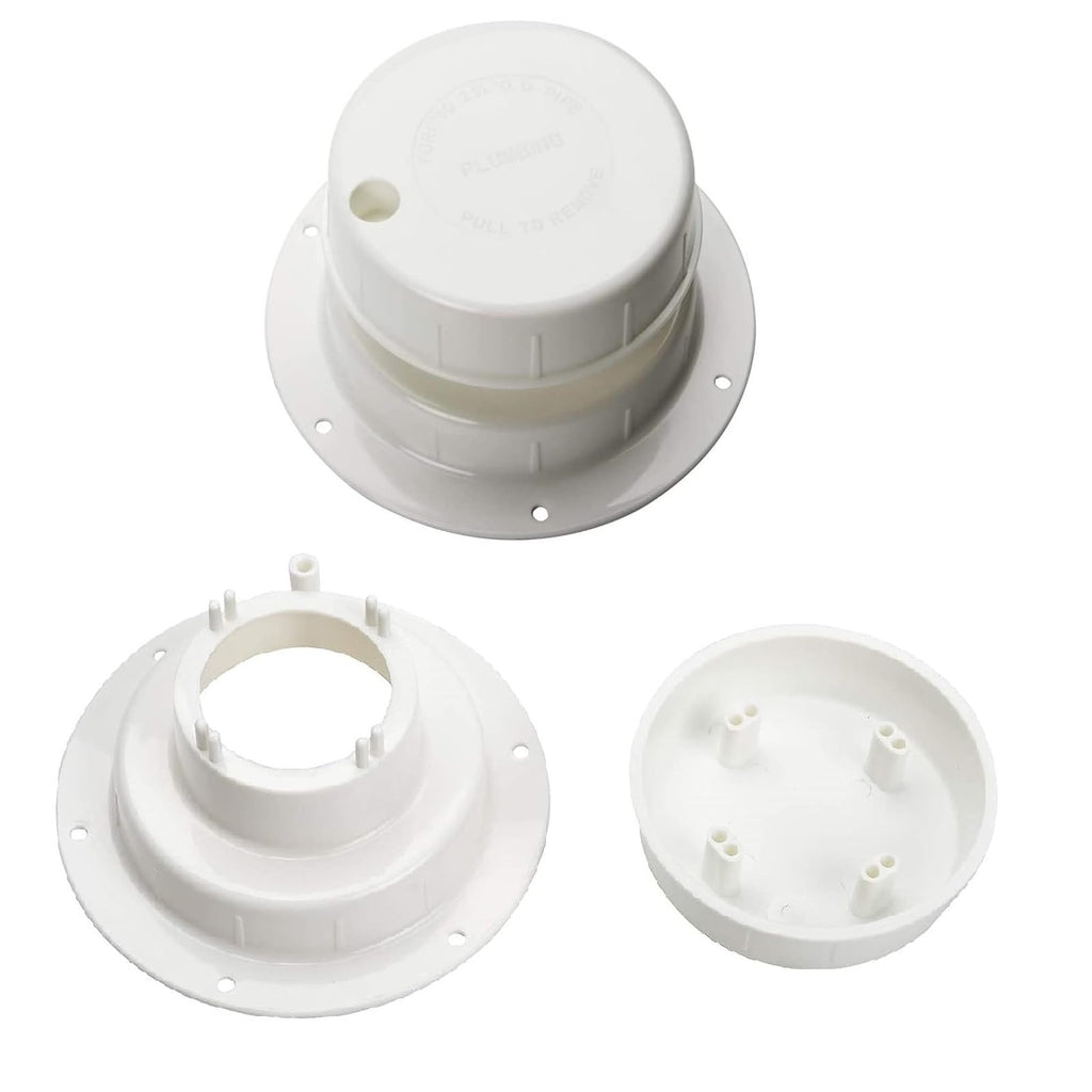 White Plastic RV Roof Vent Cover Replacement Kit 3-Pack C585