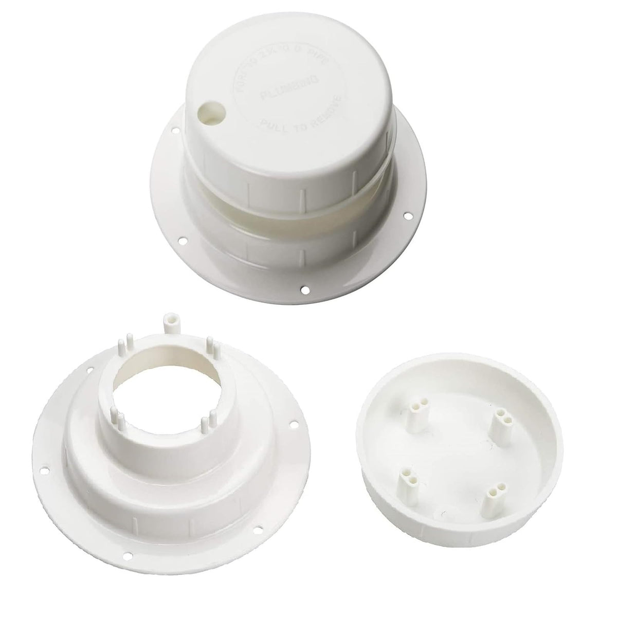 White Plastic RV Roof Vent Cover Replacement Kit 3-Pack C585