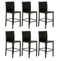 Black Faux Leather Barstools Set of 6 I772097