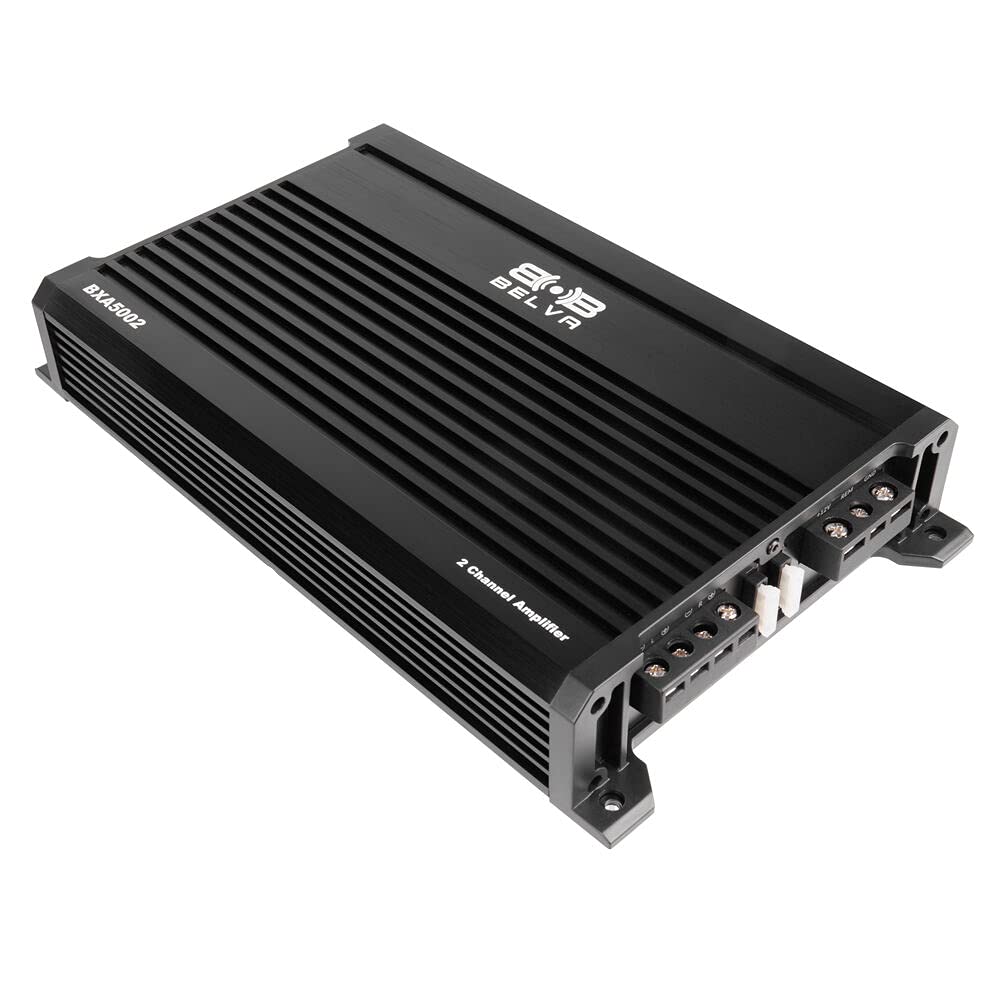 500W Peak 2-Ohm Stable 2-Channel Car Audio Amplifier with Remote Subwoofer Level Control Q291