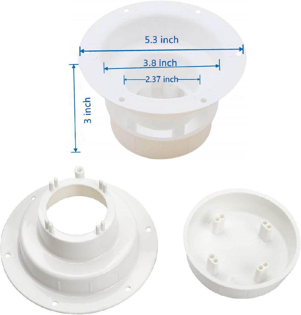White Plastic RV Roof Vent Cover Replacement Kit 3-Pack C585