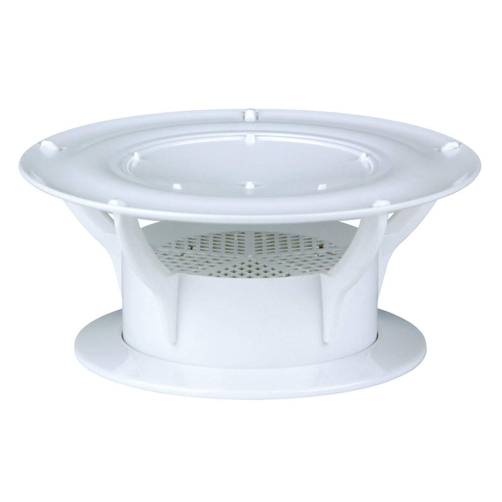 White RV Roof Vent Cap with Bug Screen R1217