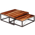 Solid Sheesham Wood Nesting Coffee Table Set V9100