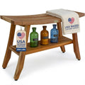 34-Inch Natural Teak Shower Bench E94017
