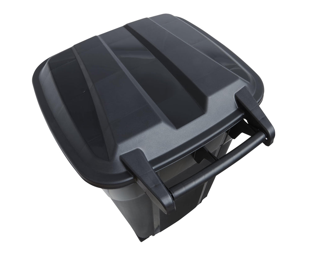 32 Gallon Wheeled Heavy Duty Plastic Garbage Can with Attached Lid G5733