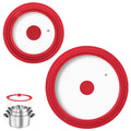 Universal Tempered Glass Pan Lid with Silicone Edge I92787