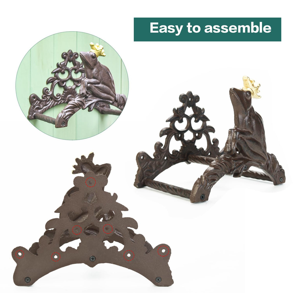 Cast Iron Wall Mounted Garden Hose Holder Z83354
