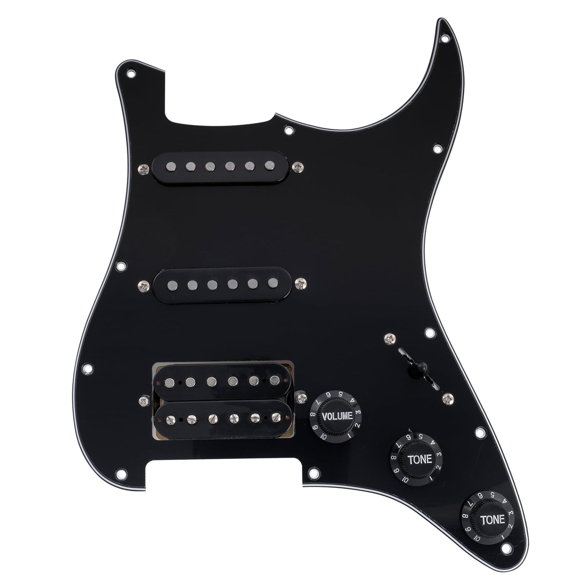 Black Pre-wired HSS Pickguard Set Z643