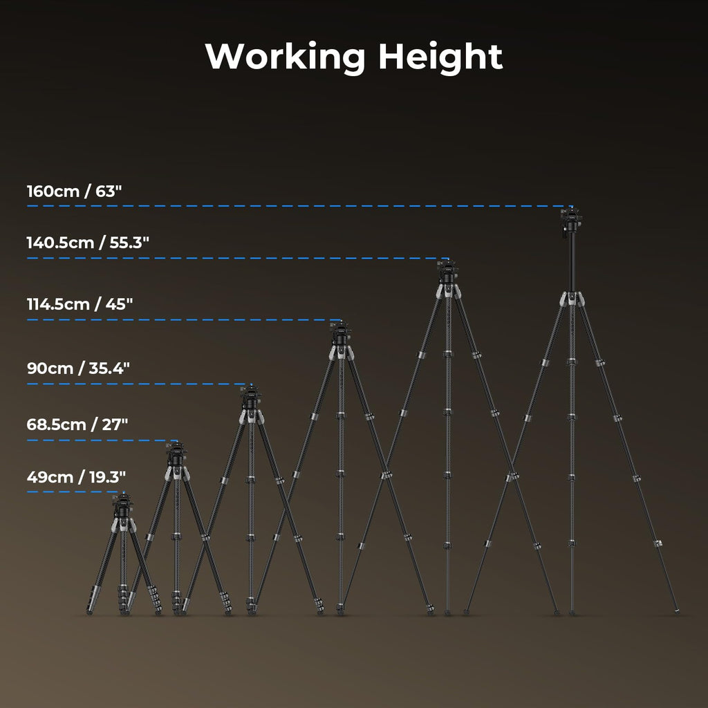 Carbon Fiber Video Tripod with Fluid Head A455