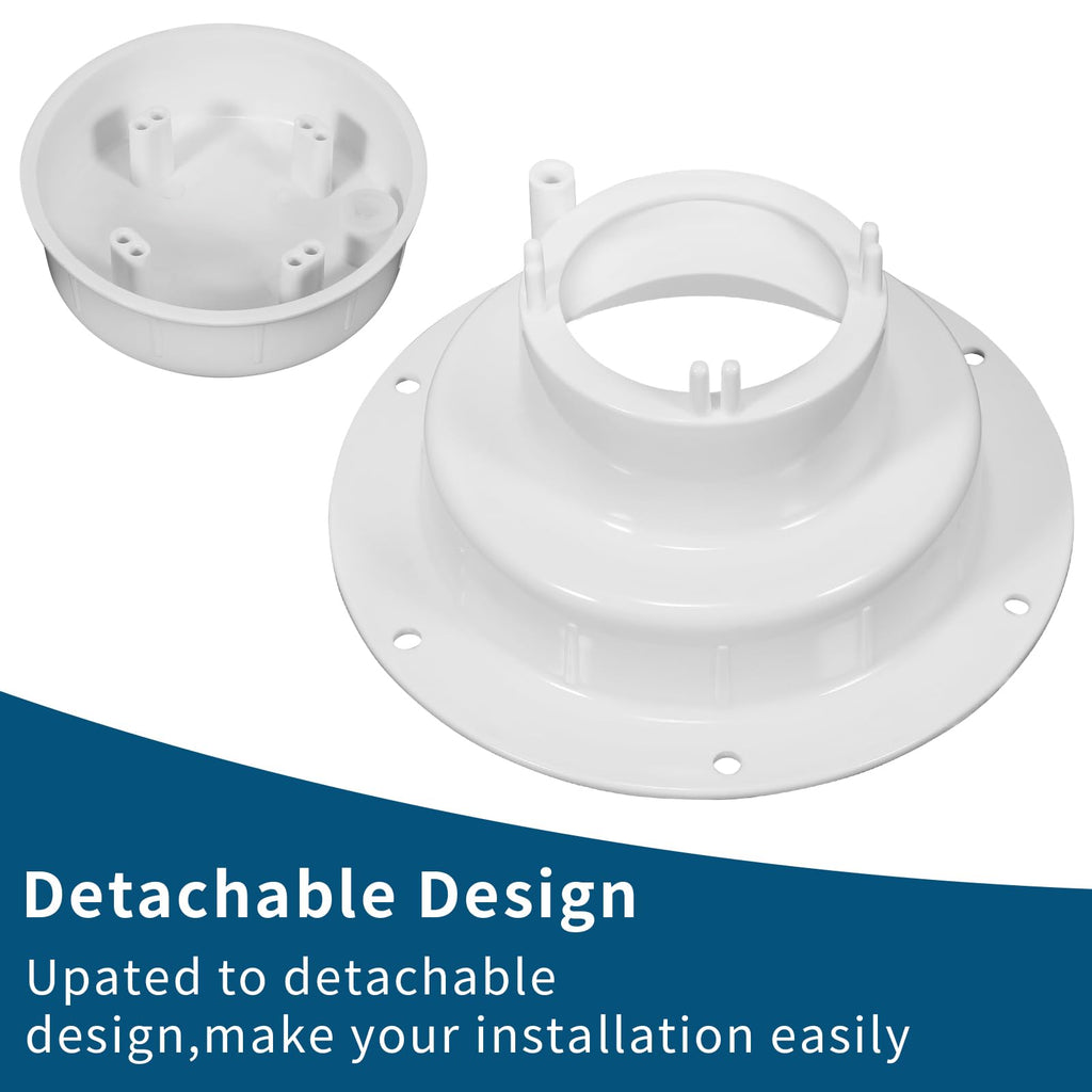 White Plastic RV Roof Vent Cover Replacement Kit 3-Pack C585