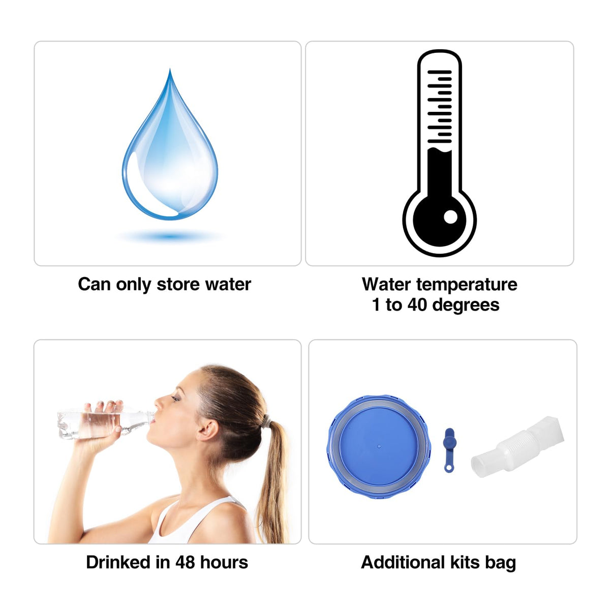 4 Gallon Portable Water Container with Spigot Q89095