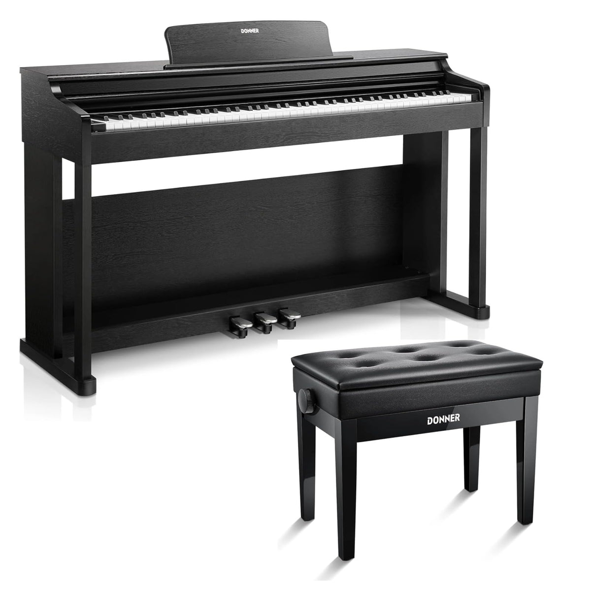 88-Key Weighted Action Digital Piano with Storage Bench T515