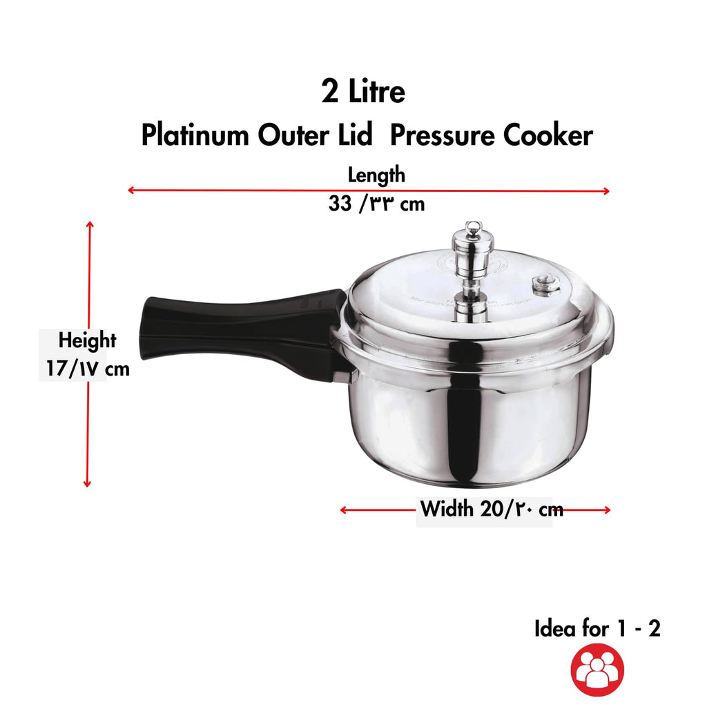 Triply Stainless Steel Pressure Cooker 68 oz I1099