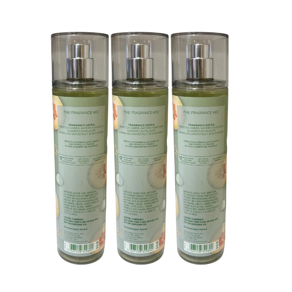 Cucumber Melon Fine Fragrance Mist 8oz Pack of 3 U454