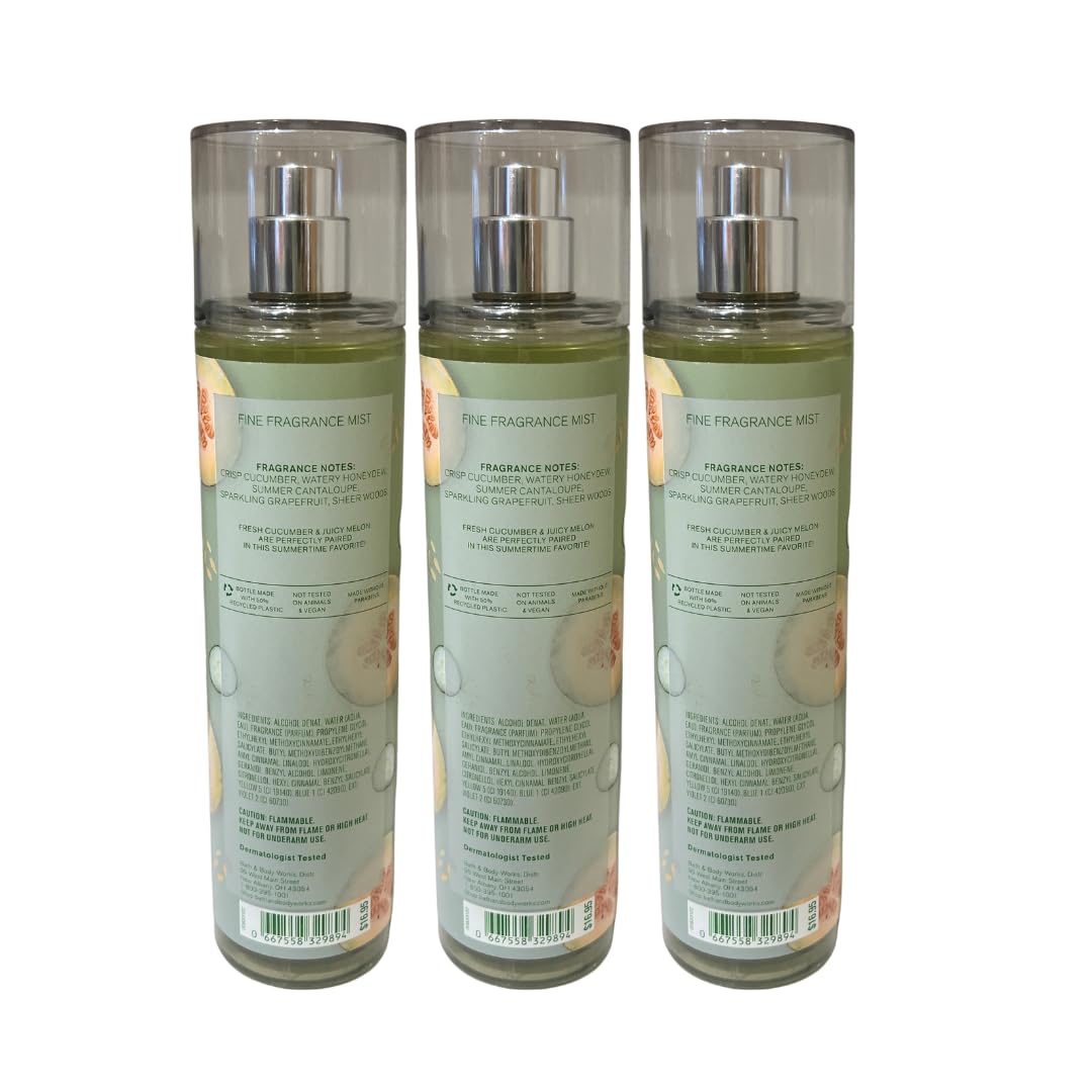 Cucumber Melon Fine Fragrance Mist 8oz Pack of 3 U454