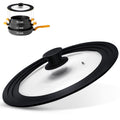 Universal Lid for Pots Pans and Skillets with Silicone Rim and Tempered Glass H41557