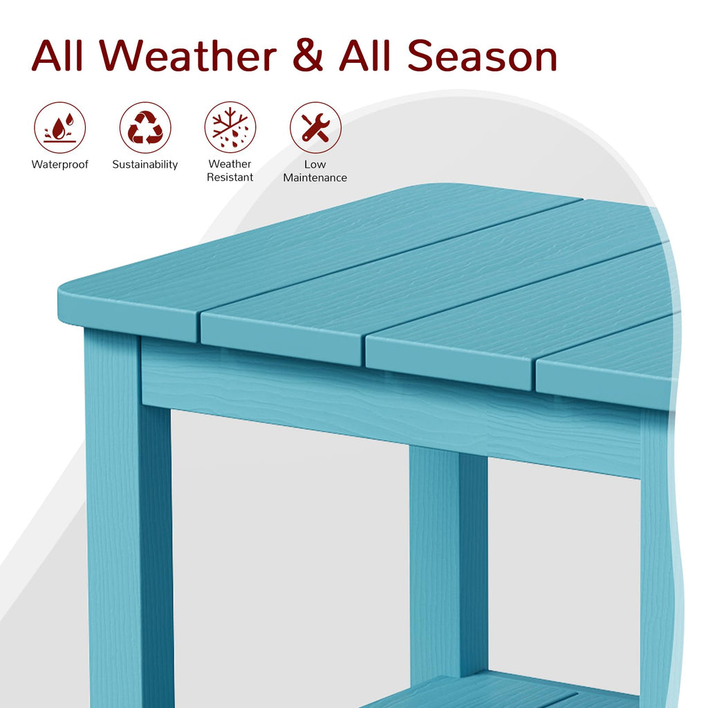 Turquoise Rectangular Outdoor Side Table A453