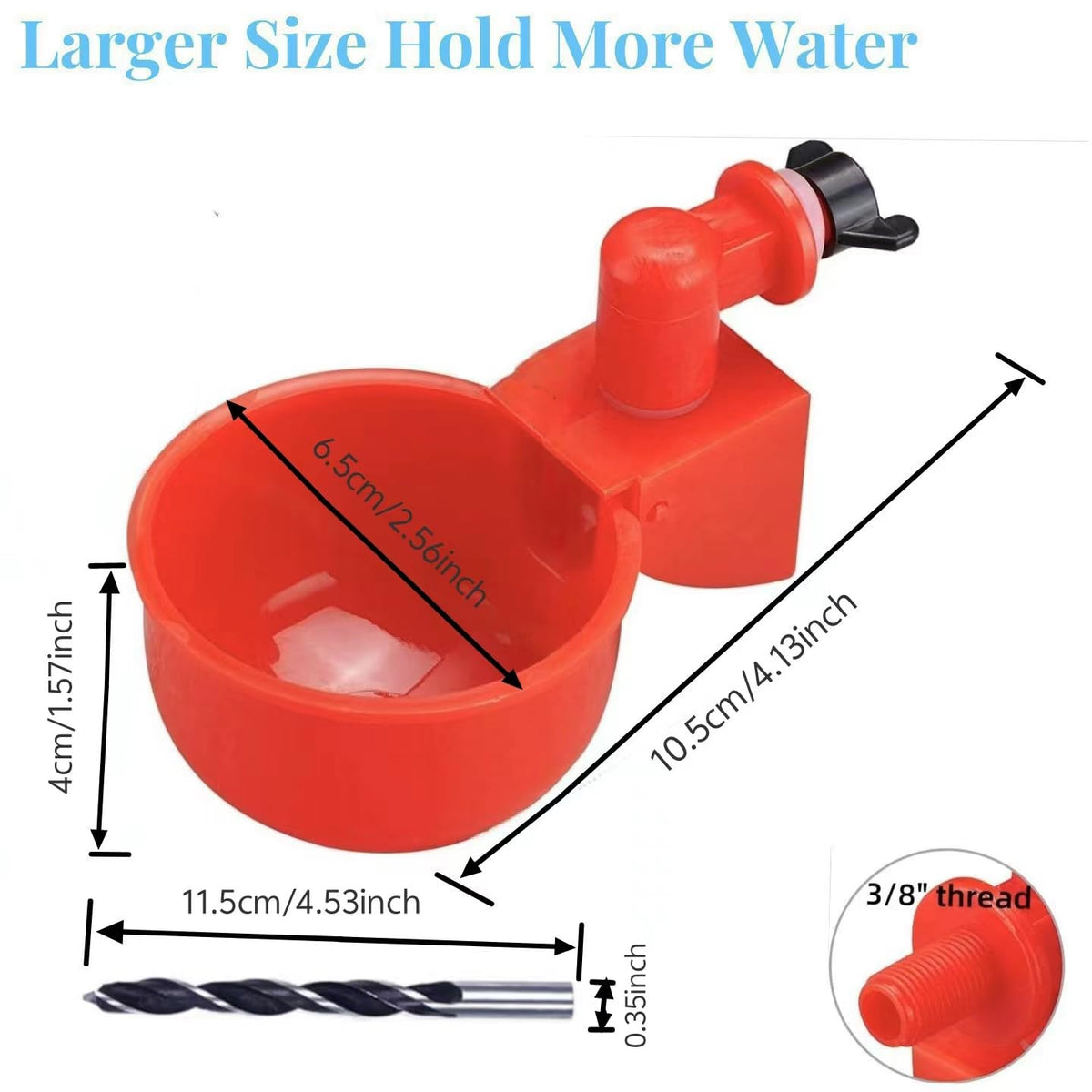 8 Pc Automatic Poultry Waterer Cups with Drill M821