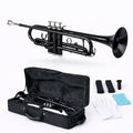 Bb Standard Trumpet Set with Hard Case, 7C Mouthpiece, Cleaning Cloth & Gloves N571