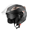 Open Face 3/4 Motorcycle Helmet DOT Approved Dual Visor M492