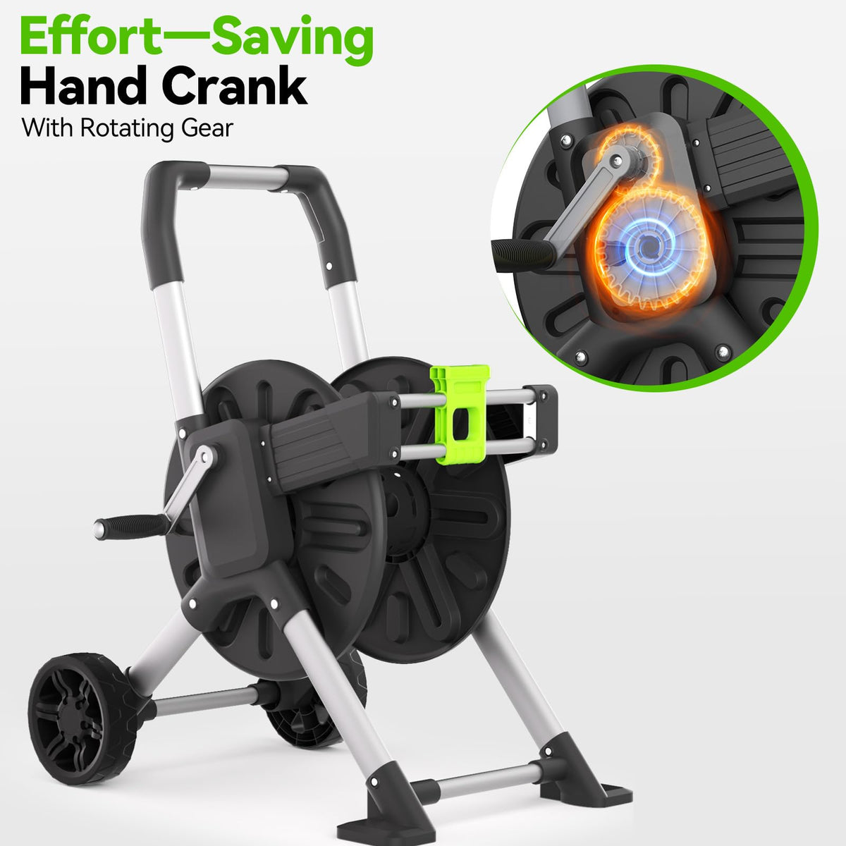 Garden Hose Reel Cart with Wheels O52881