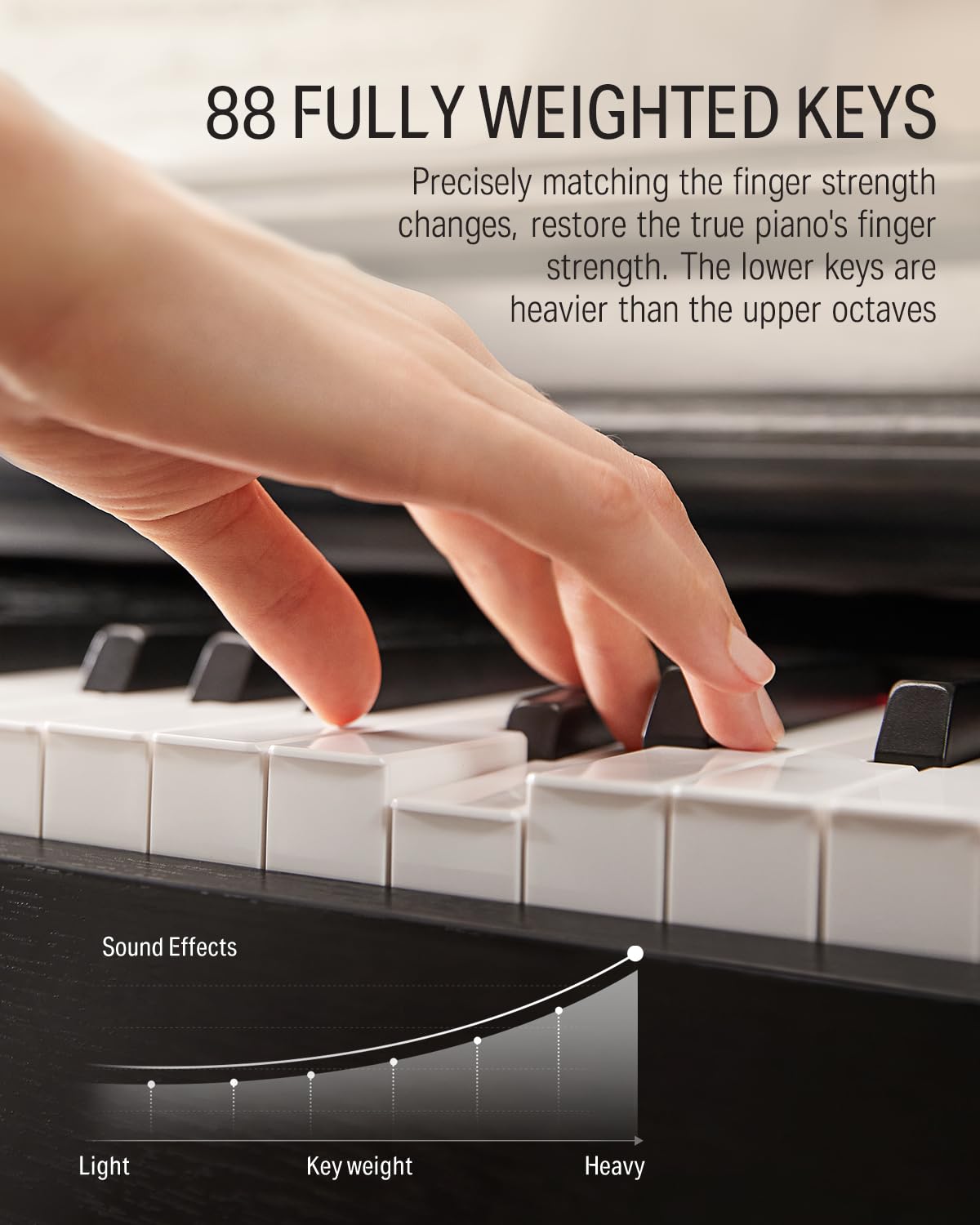 88-Key Weighted Action Digital Piano with Storage Bench T515