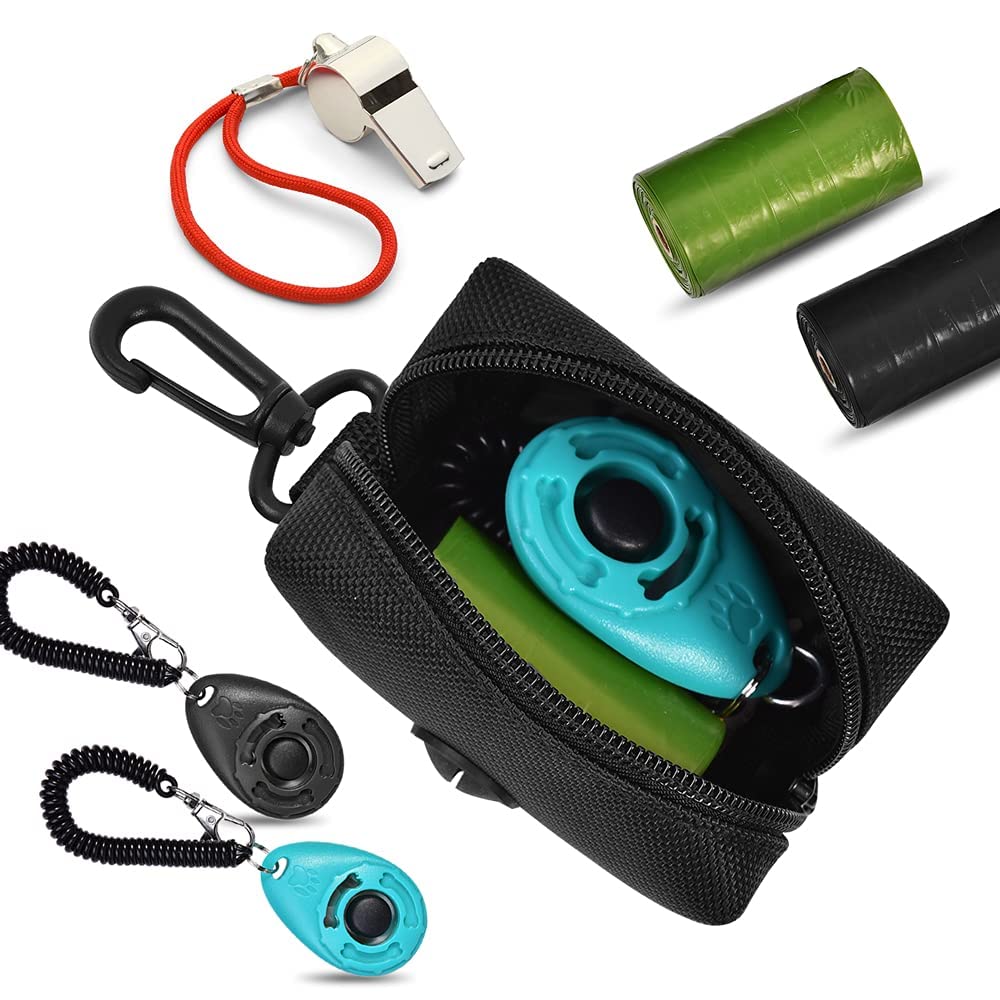 Black Dog Poop Bag Dispenser with Leash Clip T967303
