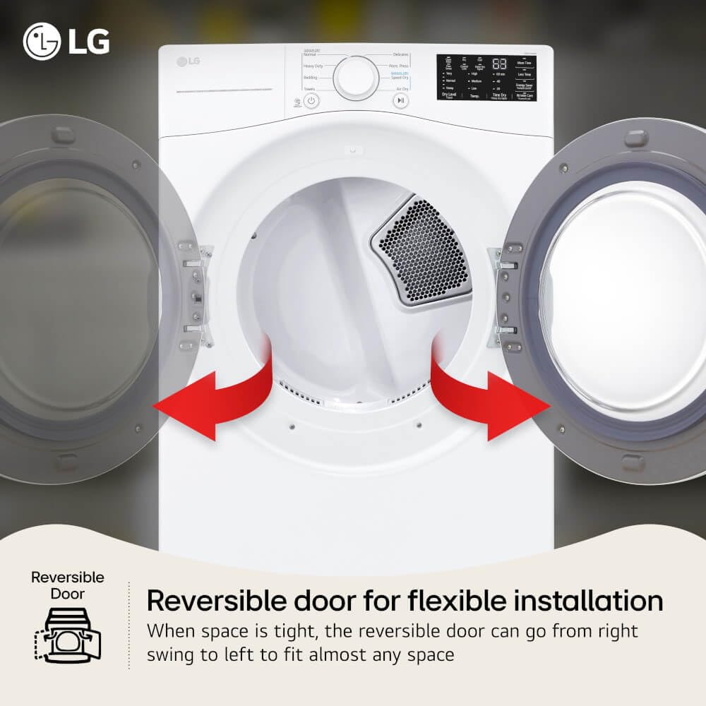 7.4 cu. ft. Vented Stackable Electric Dryer in White J19089