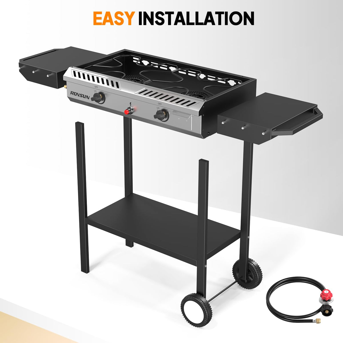 2 Burner Propane Gas Stove with Auto Ignition J47296