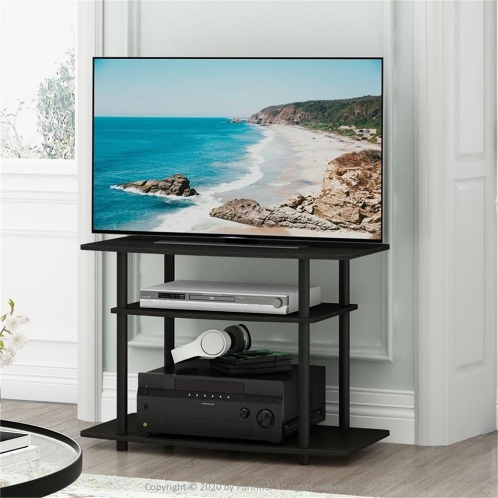 3-Tier Espresso Black TV Stand V15824