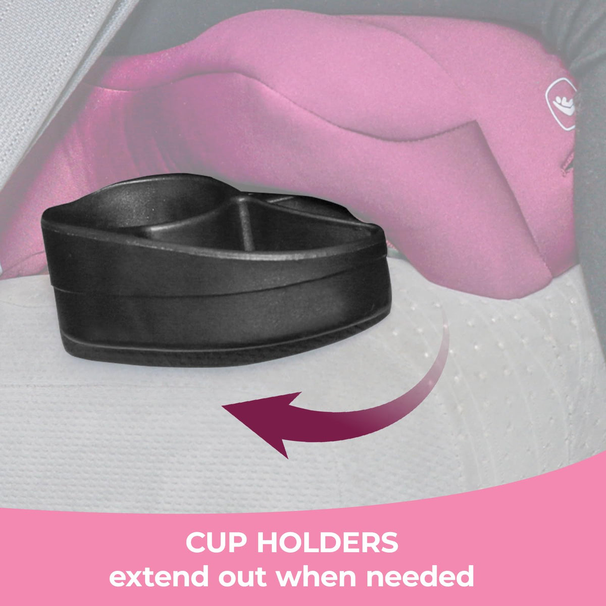 2-in-1 Belt Positioning Booster Seat, Pink B743