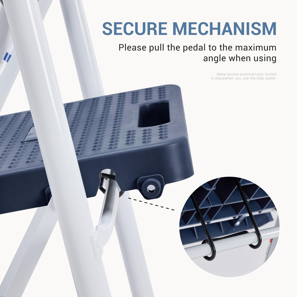 3 Step Anti-Slip Handrail 500lbs Step Ladder N98468