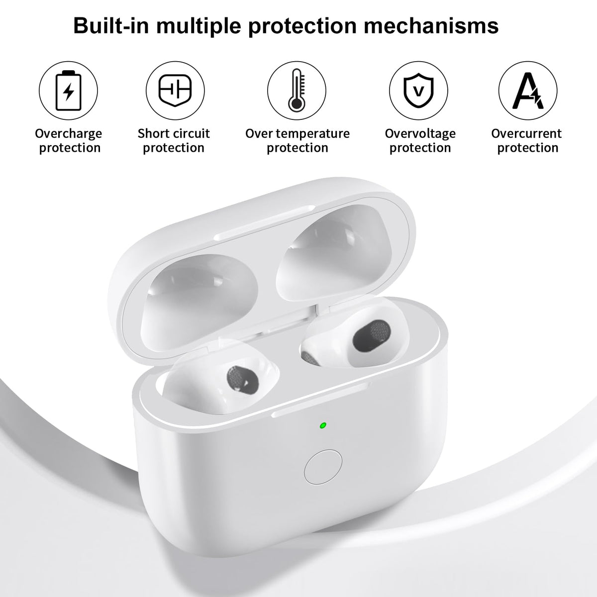 Wireless Charging Case Replacement with Bluetooth Pairing Sync Button B961018