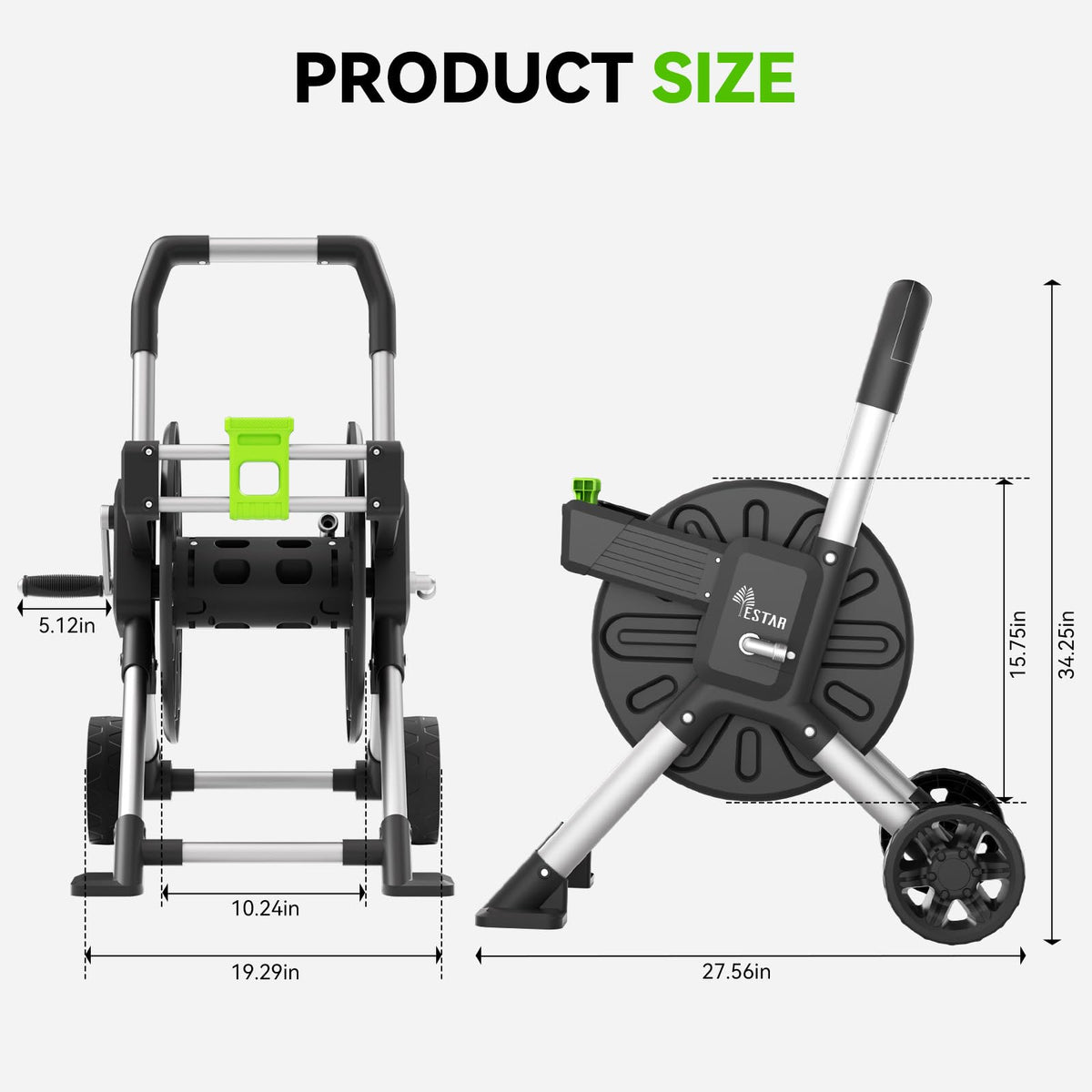 Garden Hose Reel Cart with Wheels O52881