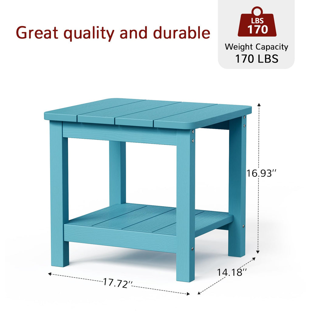 Turquoise Rectangular Outdoor Side Table A453