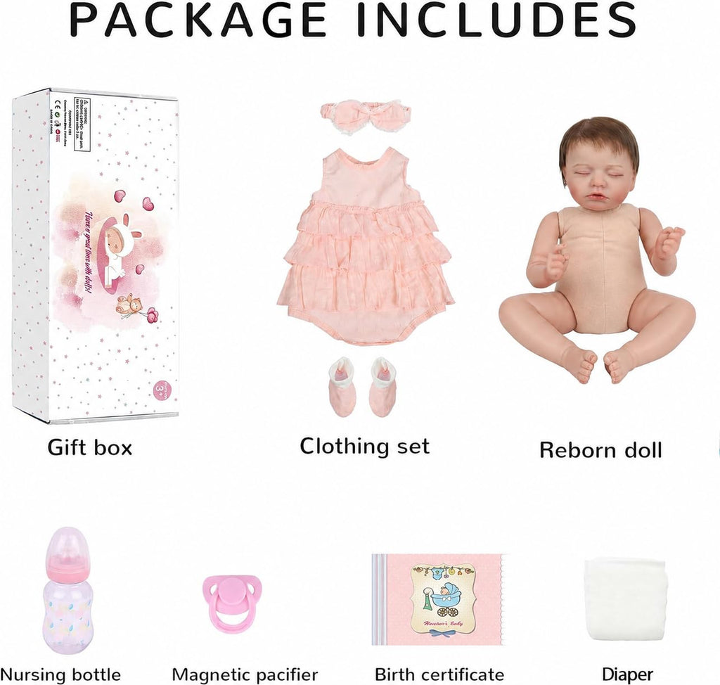 20 Inch Realistic Sleeping Newborn Baby Doll F60131