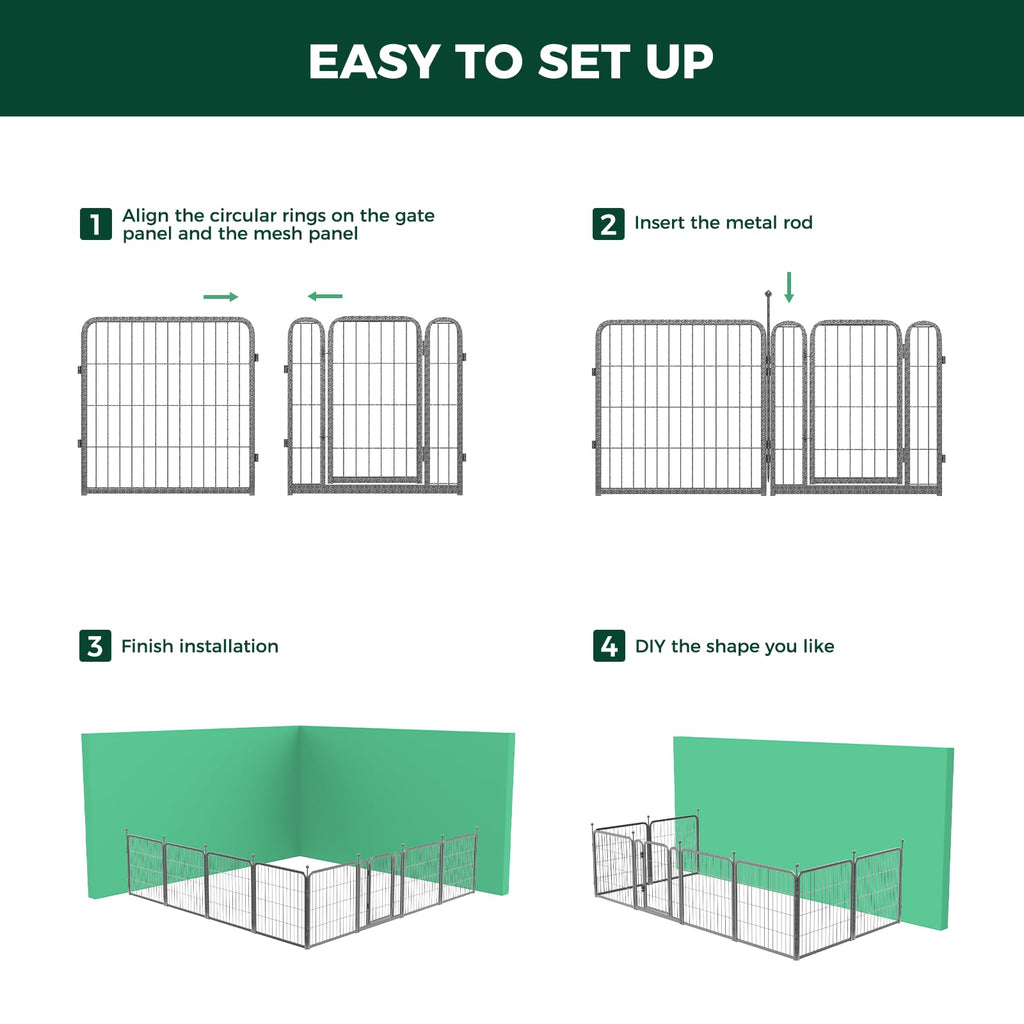 24" H 16 Panels Dog Playpen M800602
