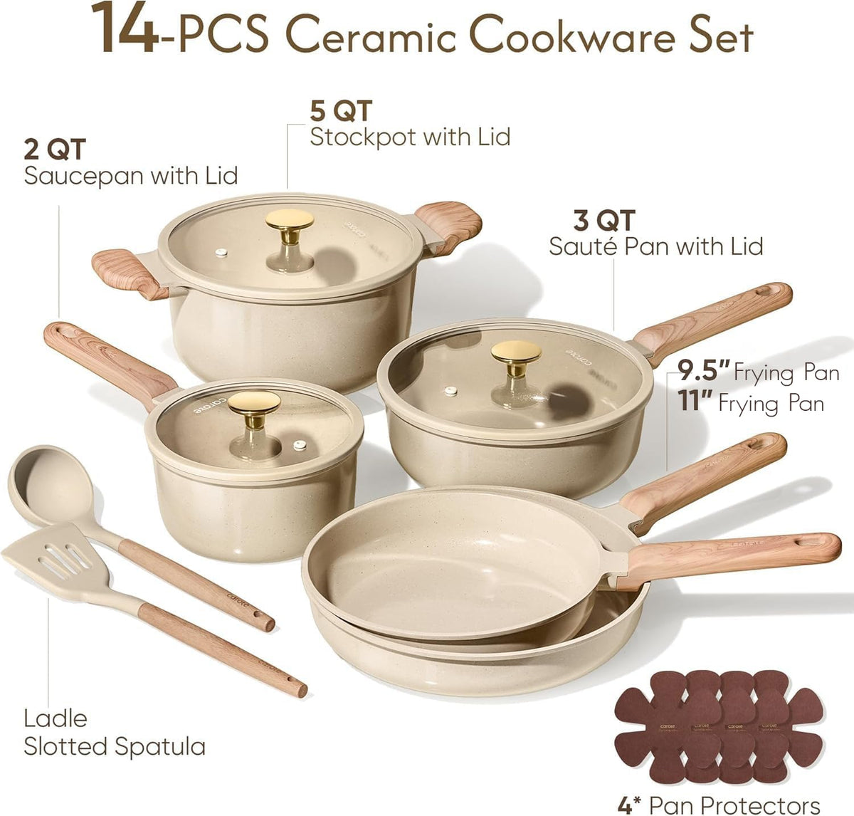 Ceramic 14pcs Cookware Set K32626