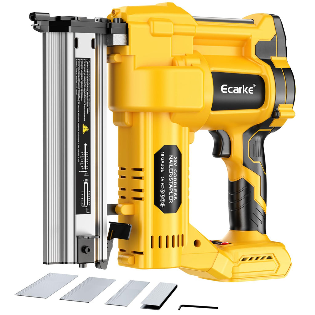 Cordless 2 in 1 Electric Nail Gun Staple Gun with 18GA Nails D58156