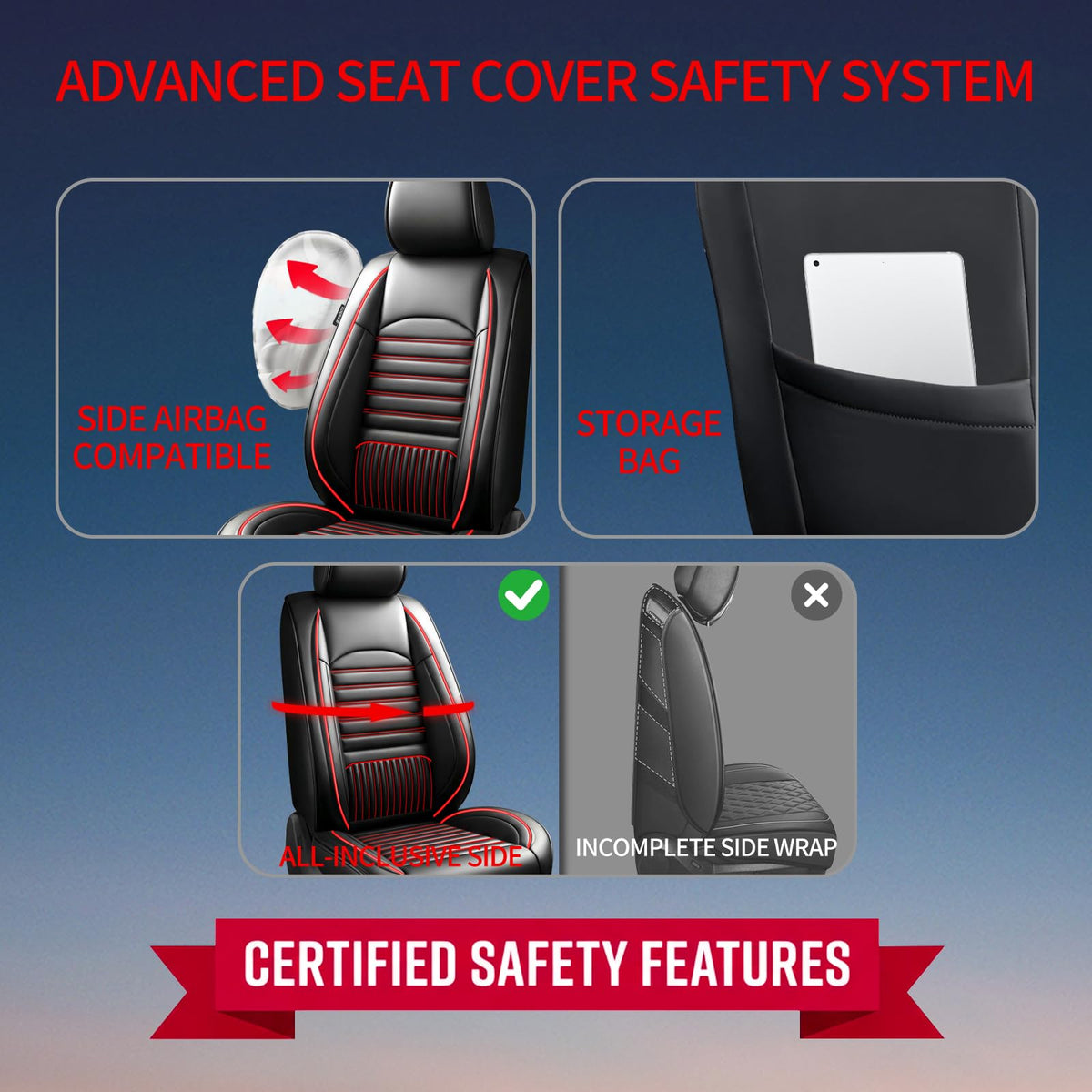 Car Seat Covers Full Set 5 Seat K19299