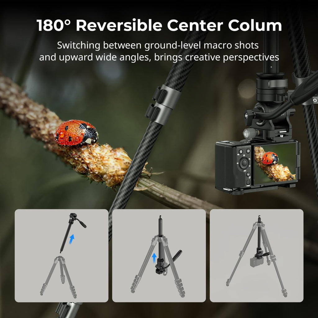 Carbon Fiber Video Tripod with Fluid Head A455