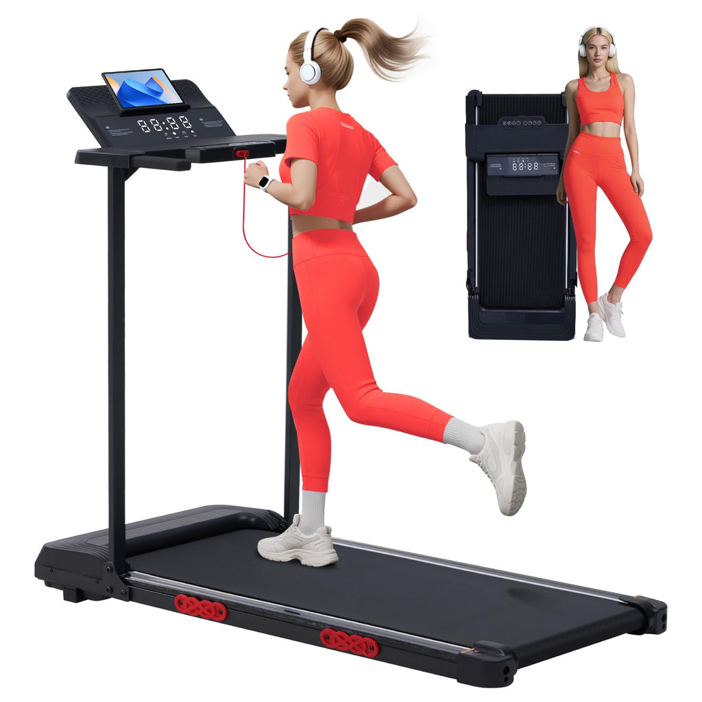 Folding Walking Pad with Handle Bar & Incline D6135