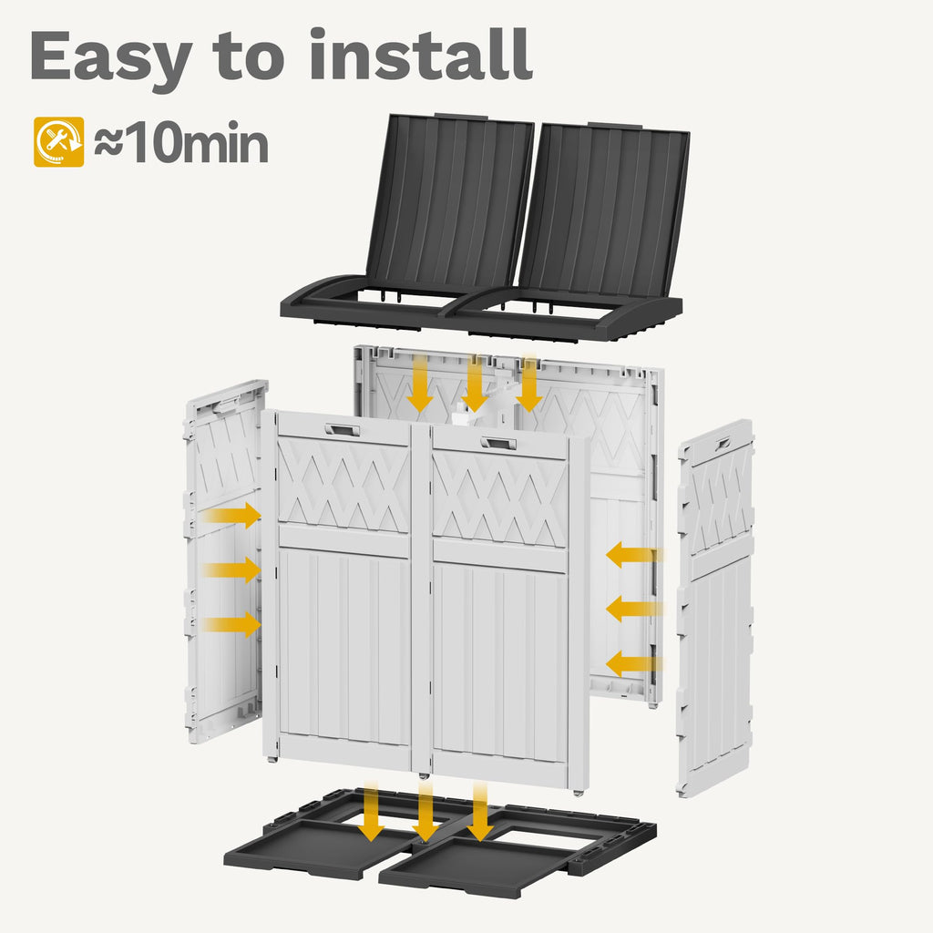 72-Gallon Dual Outdoor Trash Can A186